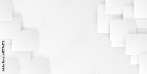Abstract geometric white background. Vector.