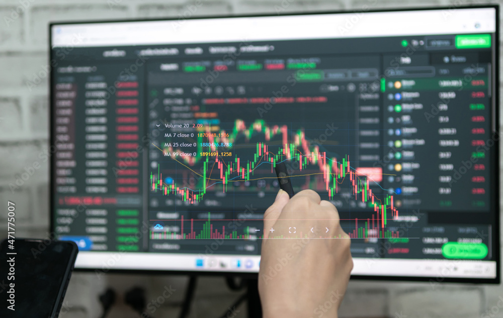financial stock graph man business a investment financial stock graph man business a investment