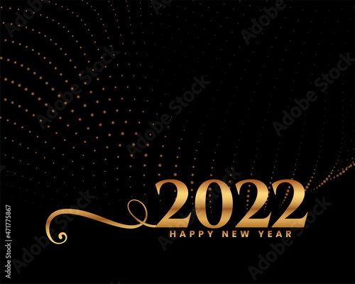 2022 new year golden floral style background design