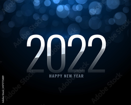 2022 happy new year bokeh background design