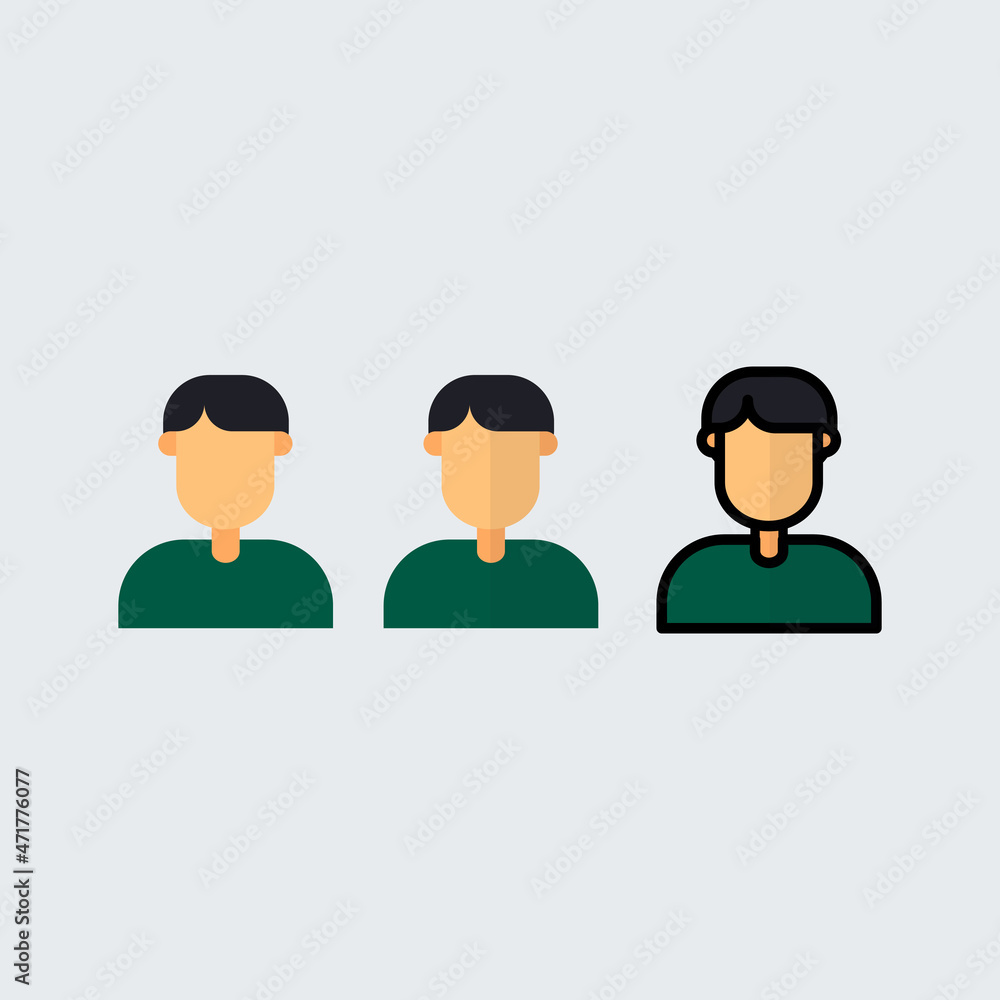 male profile avatar flat icon design. suitable for web, app, UI, etc. male profile avatar flat icon design. suitable for web, app, UI, etc.