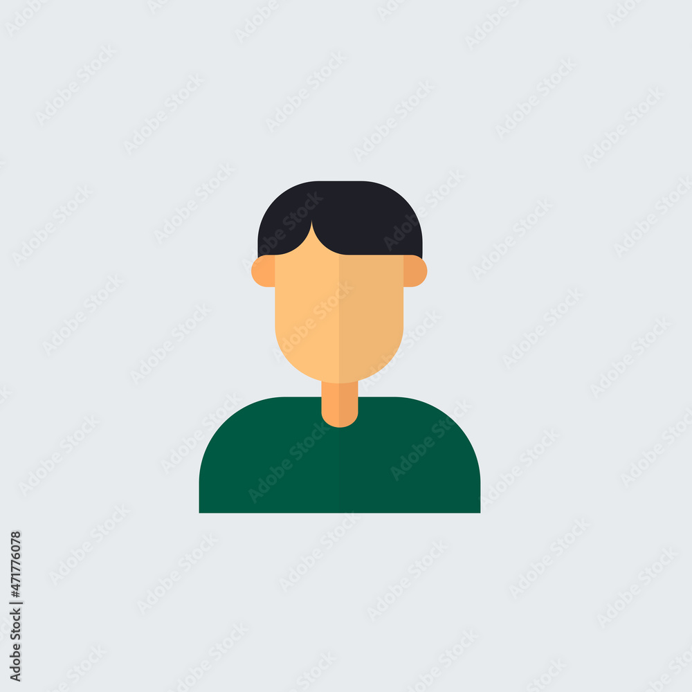 male profile avatar flat icon design. suitable for web, app, UI, etc. male profile avatar flat icon design. suitable for web, app, UI, etc.