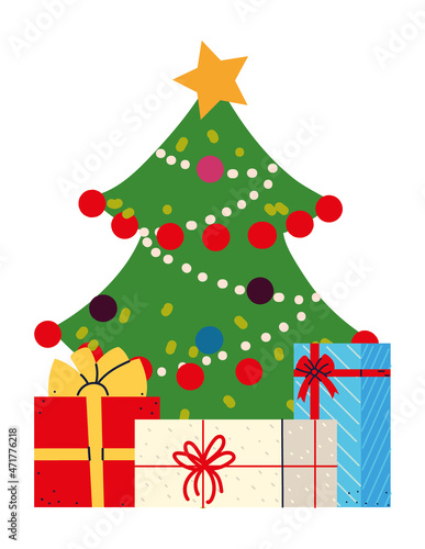 christmas gifts and tree