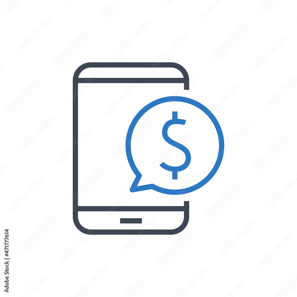 Mobile banking icon vector graphic Mobile banking icon vector graphic