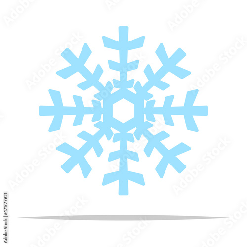 Blue snowflake vector isolated illustration