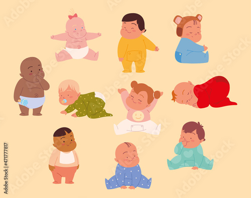 icon set babies