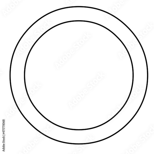 circle road  traffic sign layout outline