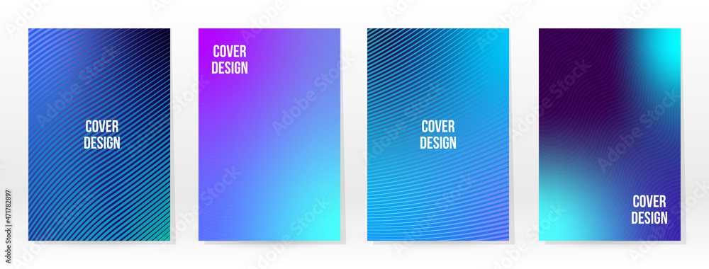 Minimal Poster. Pastel Soft. Blue Gradient Set. Minimal Poster. Pastel Soft. Blue Gradient Set.