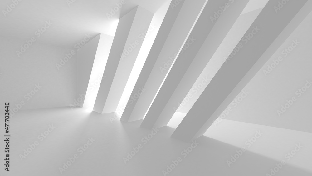 Fototapeta premium White Modern Background. Abstract Building Concept