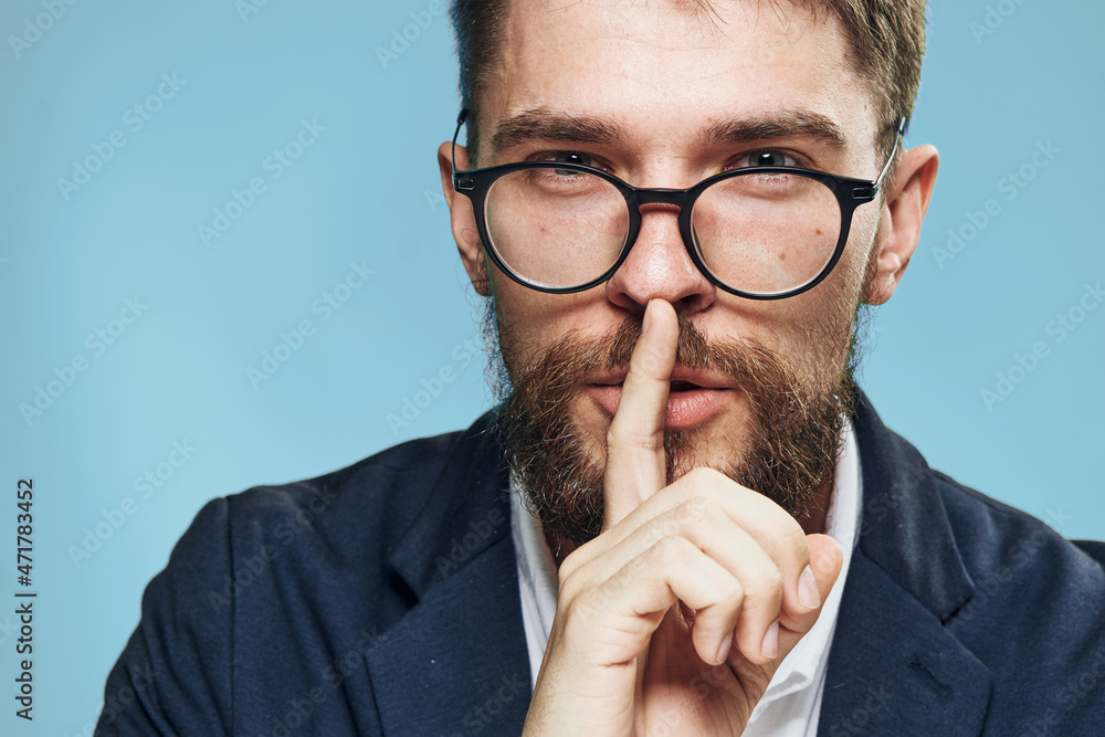 business man in suit posing emotions executive office business man in suit posing emotions executive office