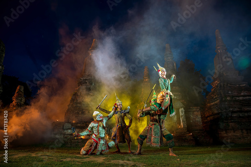 Photo Theatrical performance Ramayana