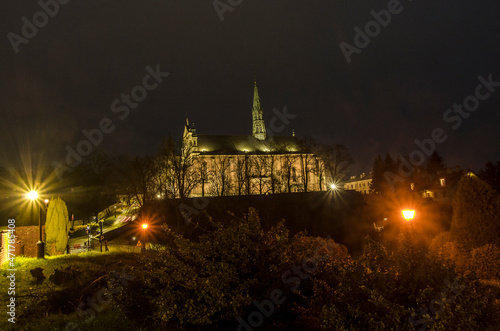 Katedra w Sandomierzu w nocy 