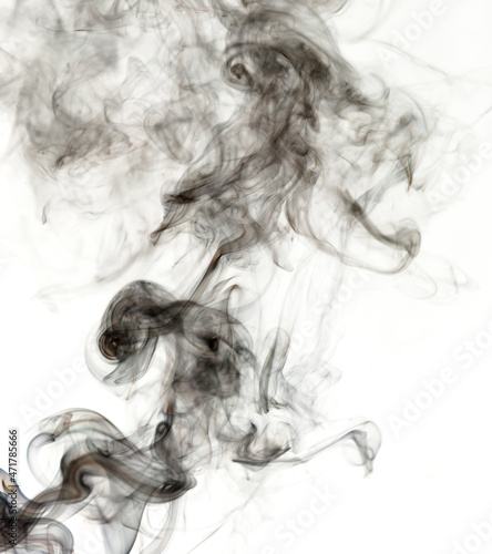 Smoke on a white background.