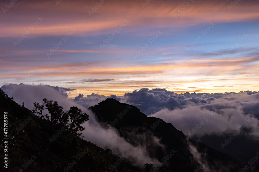 sunset in the mountains sunset in the mountains