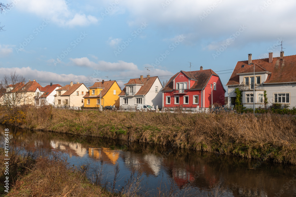 houses on the river bank houses on the river bank