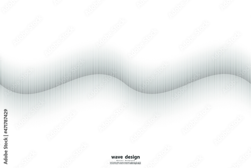 Abstract Pattern background, vector template for your ideas, monochromatic lines texture, waved lines texture. Technology wallpaper.