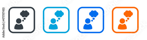 Dream icon. Imagination icon vector illustration.