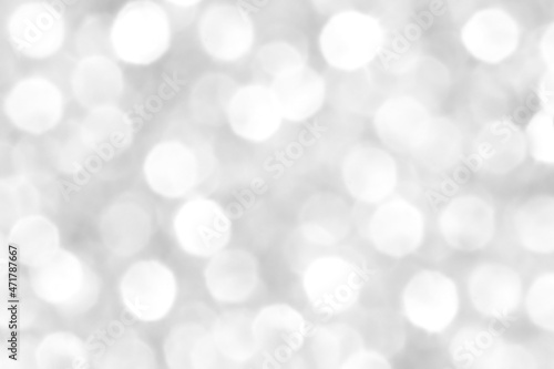 Gray and white bokeh background. Christmas, New Year and all celebration bokeh background. 
