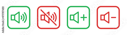 Sound volume icon set. Speaker icon vector illustration