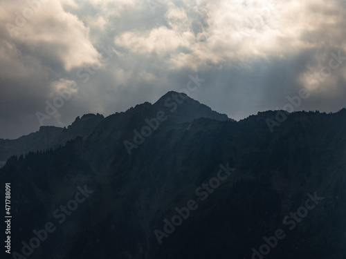 clouds in the mountains