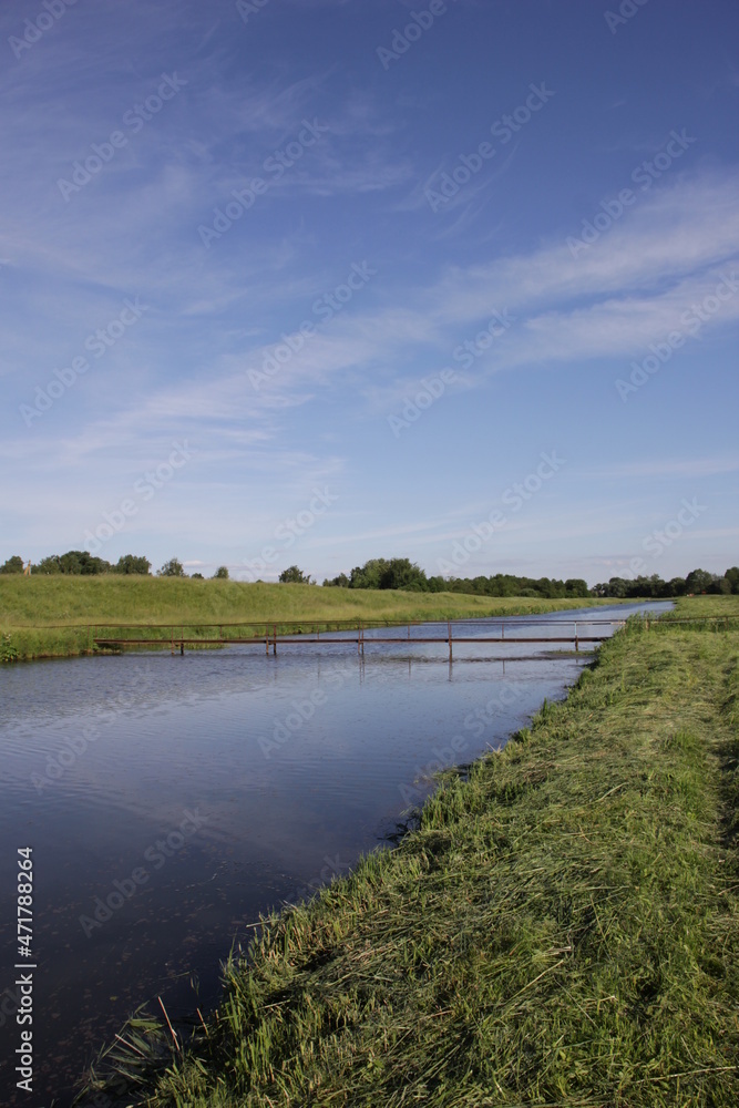 Landscape with a river and nature. Homeland. Beautiful sky Landscape with a river and nature. Homeland. Beautiful sky