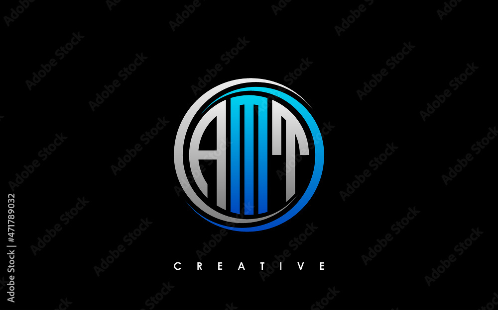 AMT Letter Initial Logo Design Template Vector Illustration AMT Letter Initial Logo Design Template Vector Illustration