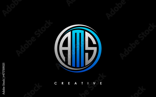 AMS Letter Initial Logo Design Template Vector Illustration photo
