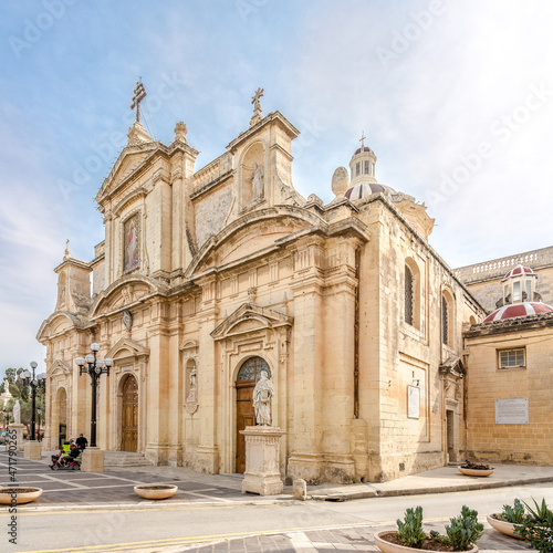 View at the Basilica of Saint Paul in the streets of Rabat - Malta © milosk50