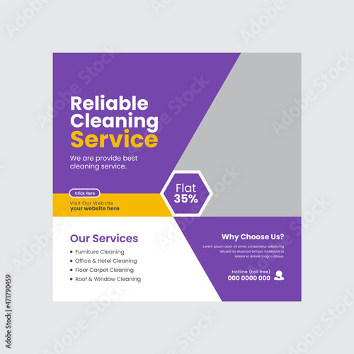Wallpaper Mural Cleaning Service Social Media Post Template & Instagram Post Design Torontodigital.ca