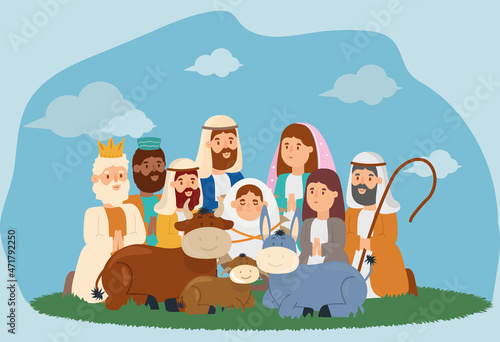 traditonal christmas manger