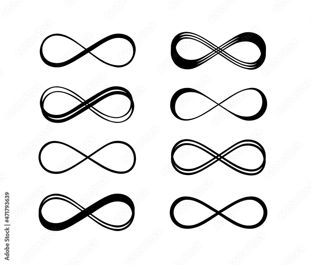 Set of Infinity simbols Set of Infinity simbols
