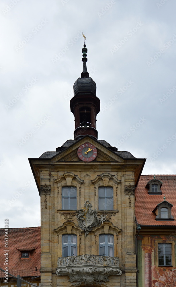 Historisches Bauwerk in der Altstadt von Bamberg, Franken, Bayern