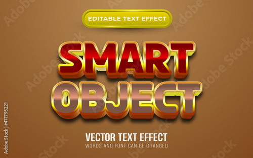 Smart object editable text effect