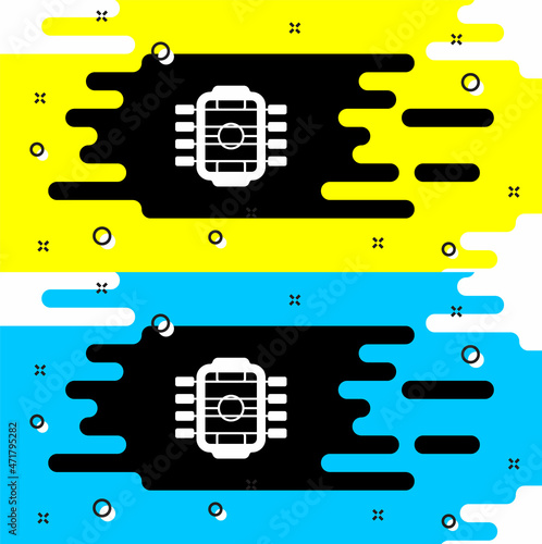 White Table football game hobby or leisure icon isolated on black background. Sport team football players. Vector
