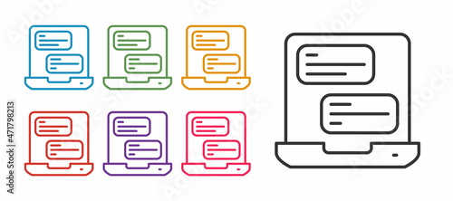 Set line Taxi mobile app icon isolated on white background. Mobile application taxi. Set icons colorful. Vector