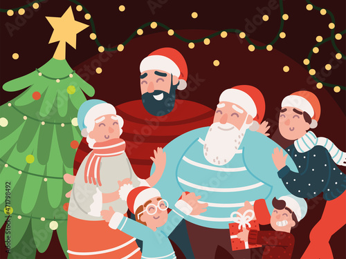 family christmas celebration