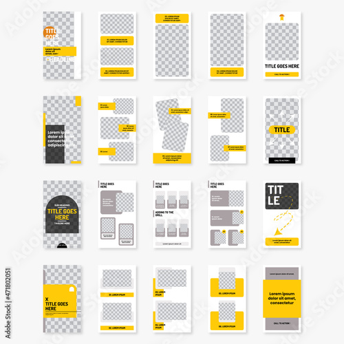 Set of editable social media food, burger, fast food templates for Instagram Reels, Instagram Stories, Social Media, Video Templates, Reels Cover design vector template ai