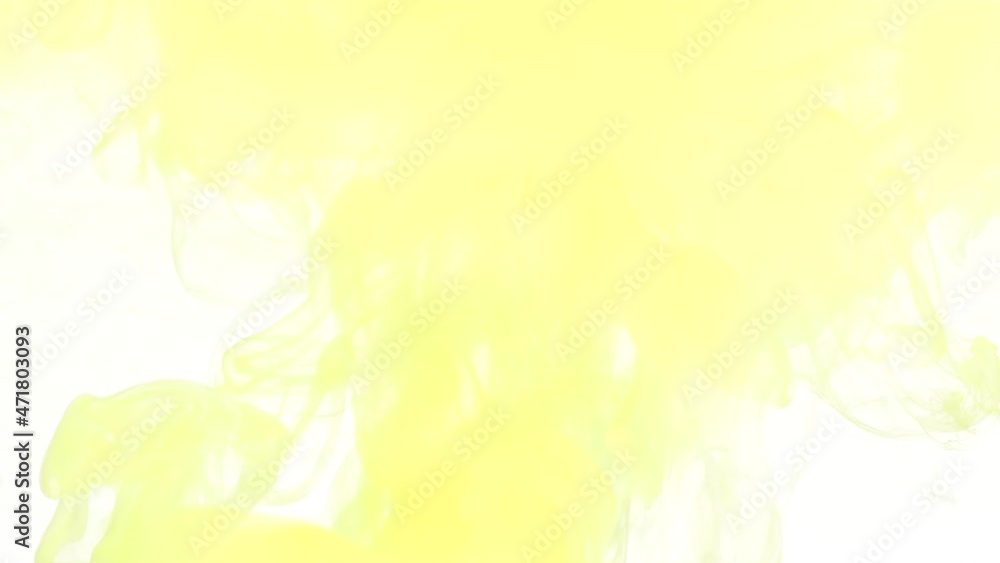 Amazing yellow color paint with swirls flows in transparent water as decorative abstract background slow motion macro view Amazing yellow color paint with swirls flows in transparent water as decorative abstract background slow motion macro view