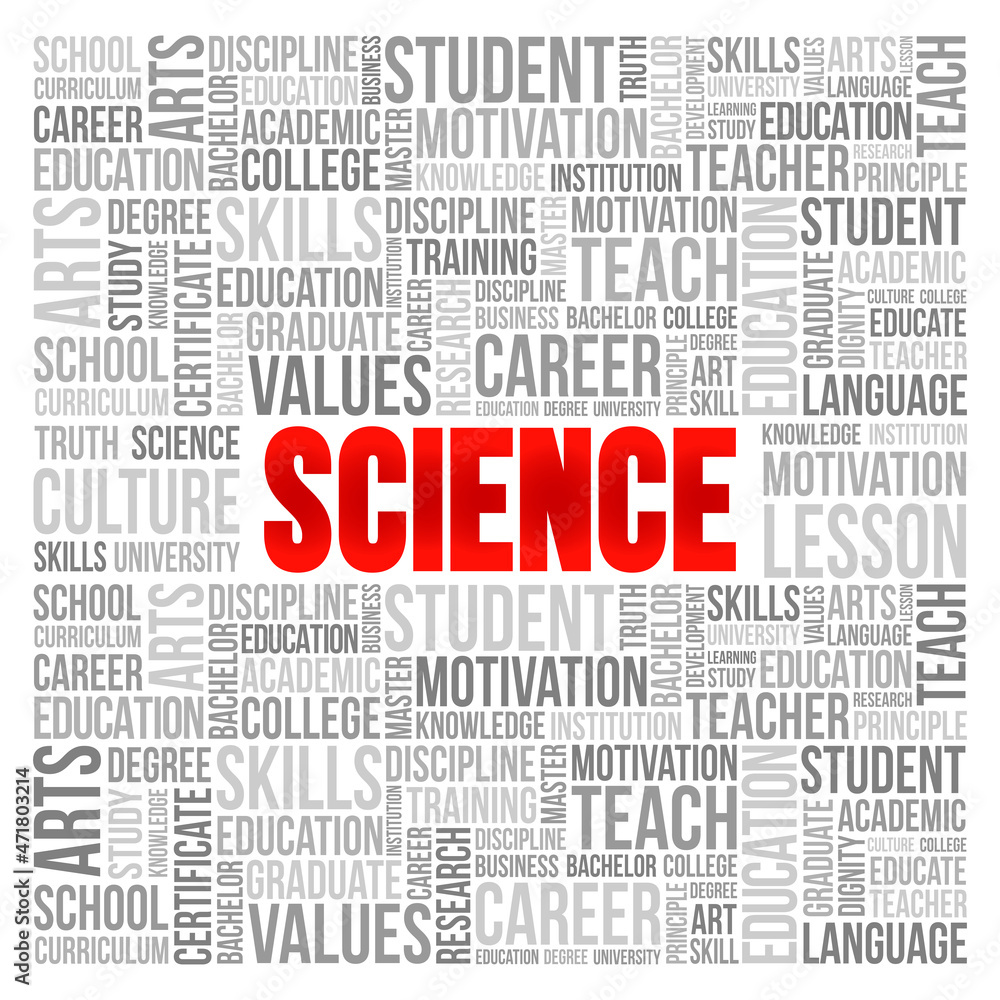 SCIENCE word cloud collage, education concept background SCIENCE word cloud collage, education concept background