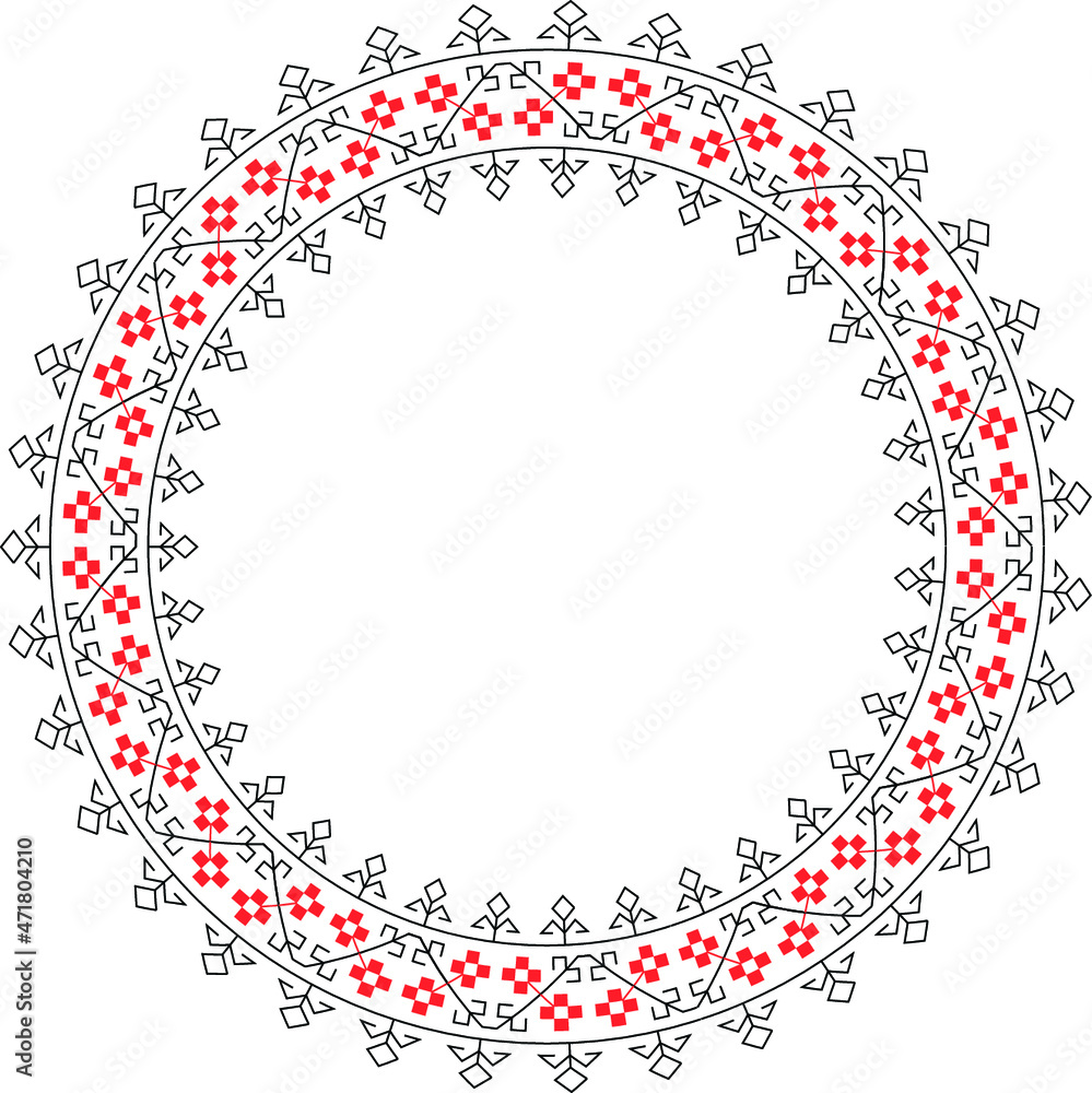 Traditional folk round frame Traditional folk round frame