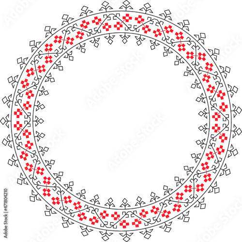 Traditional folk round frame