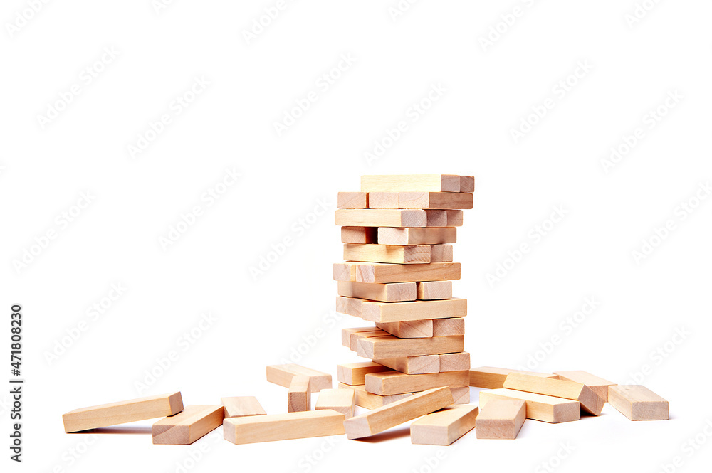 block wooden play isolated on white background block wooden play isolated on white background