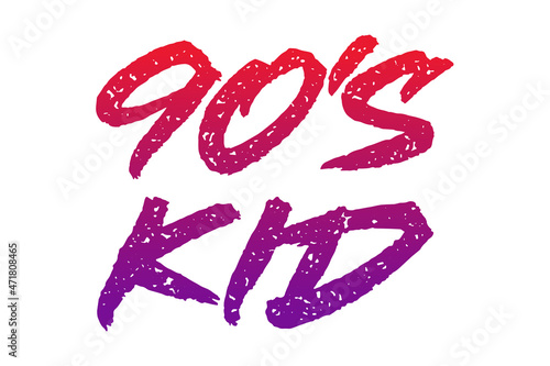 90s Kid lettering design