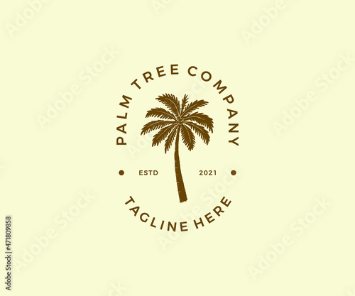 Luxury palm tree logo design