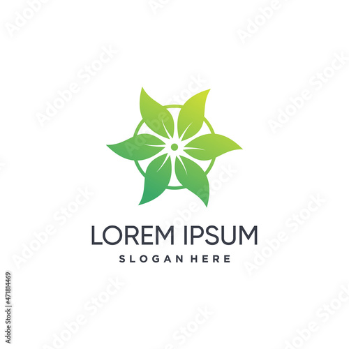 Flower logo with modern concept design