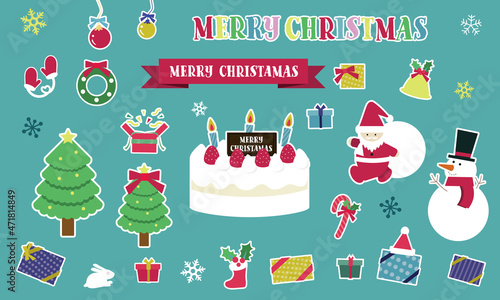 写真に合わせても使いやすいクリスマス 素材のかわいいお得なセット