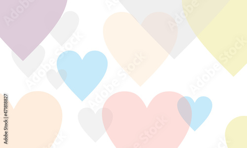 abstract colorful vector background with hearts