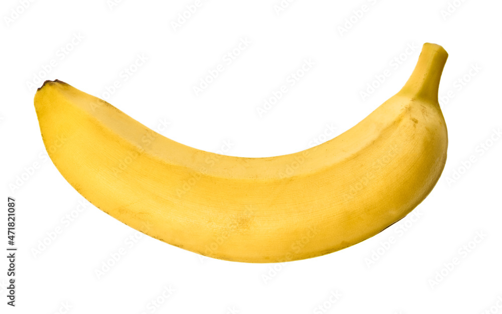 Single banana isolated on a white background Single banana isolated on a white background