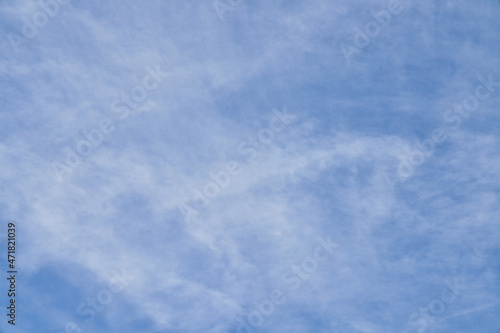 Beatiful blue sky with clouds on a sunny day