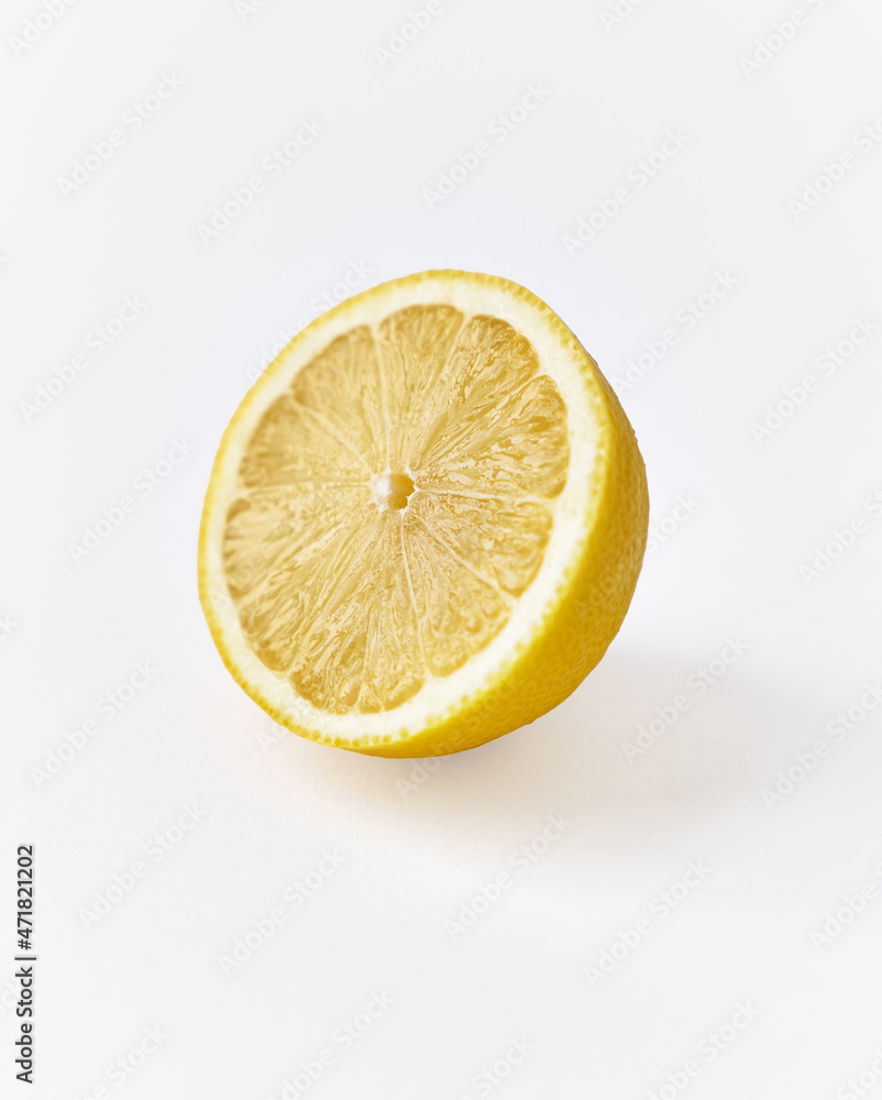 Lemon half fruit isolated on a white background Lemon half fruit isolated on a white background